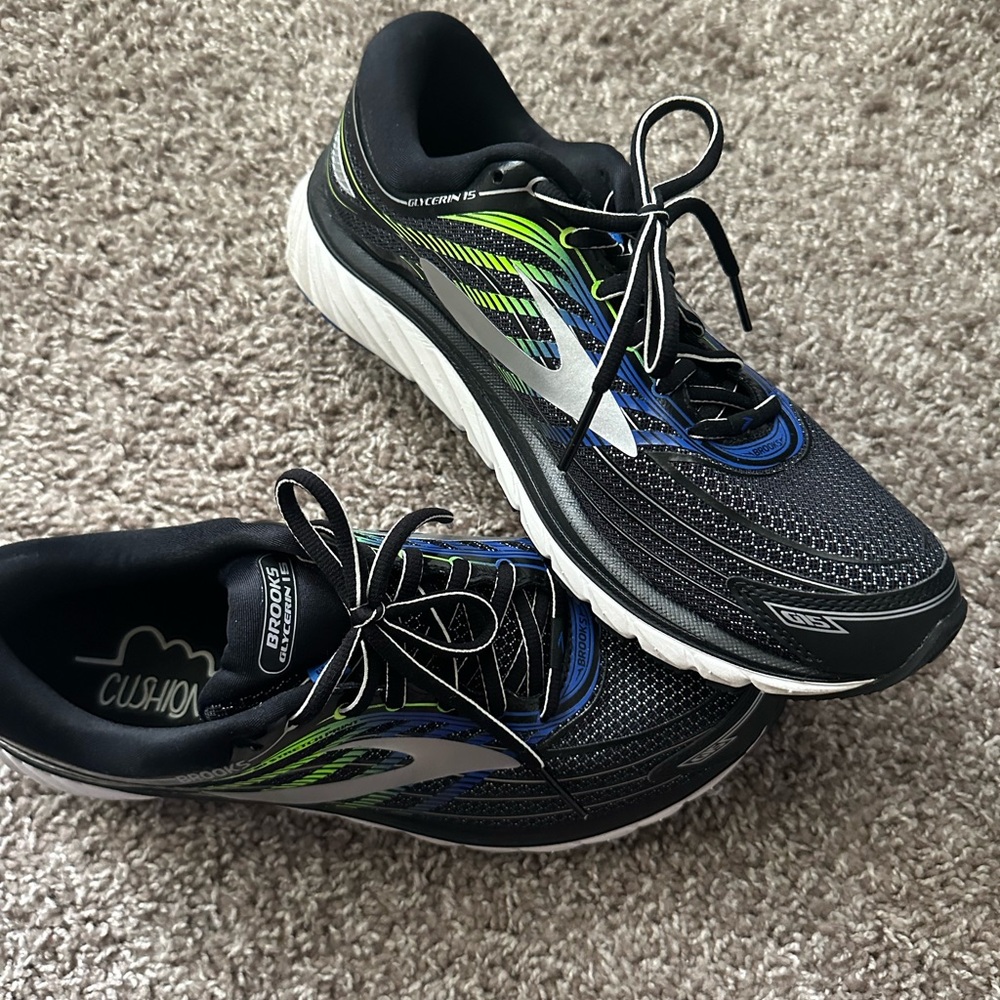 Brooks Cascadia 11 Trail Running Shoes - Black, Blue, Green 110213 1D 440 size 9